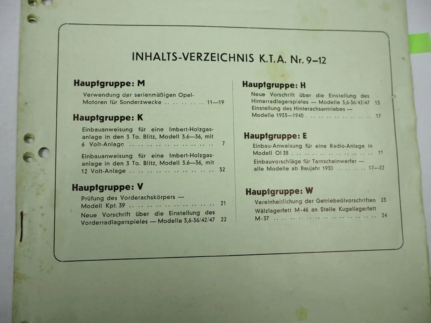 2x Original Opel Dienst Nachrichten 1939 Opel mPI Kfz.15 Wehrmacht Blitz 3 to