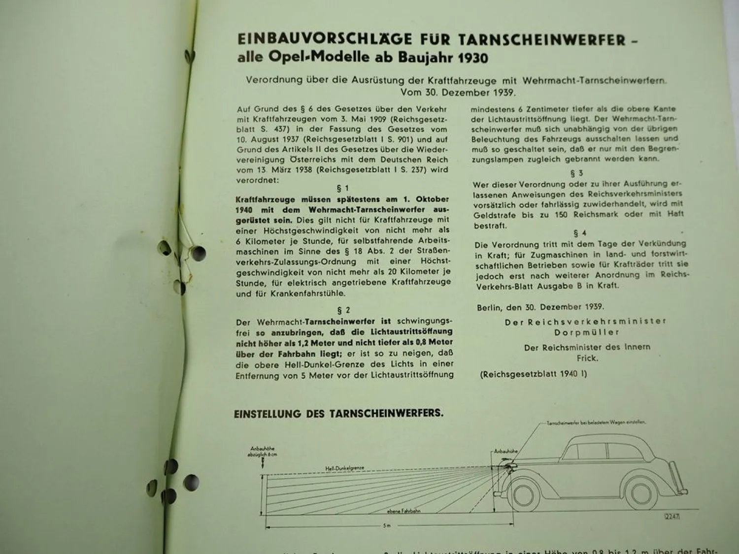 2x Original Opel Dienst Nachrichten 1939 Opel mPI Kfz.15 Wehrmacht Blitz 3 to