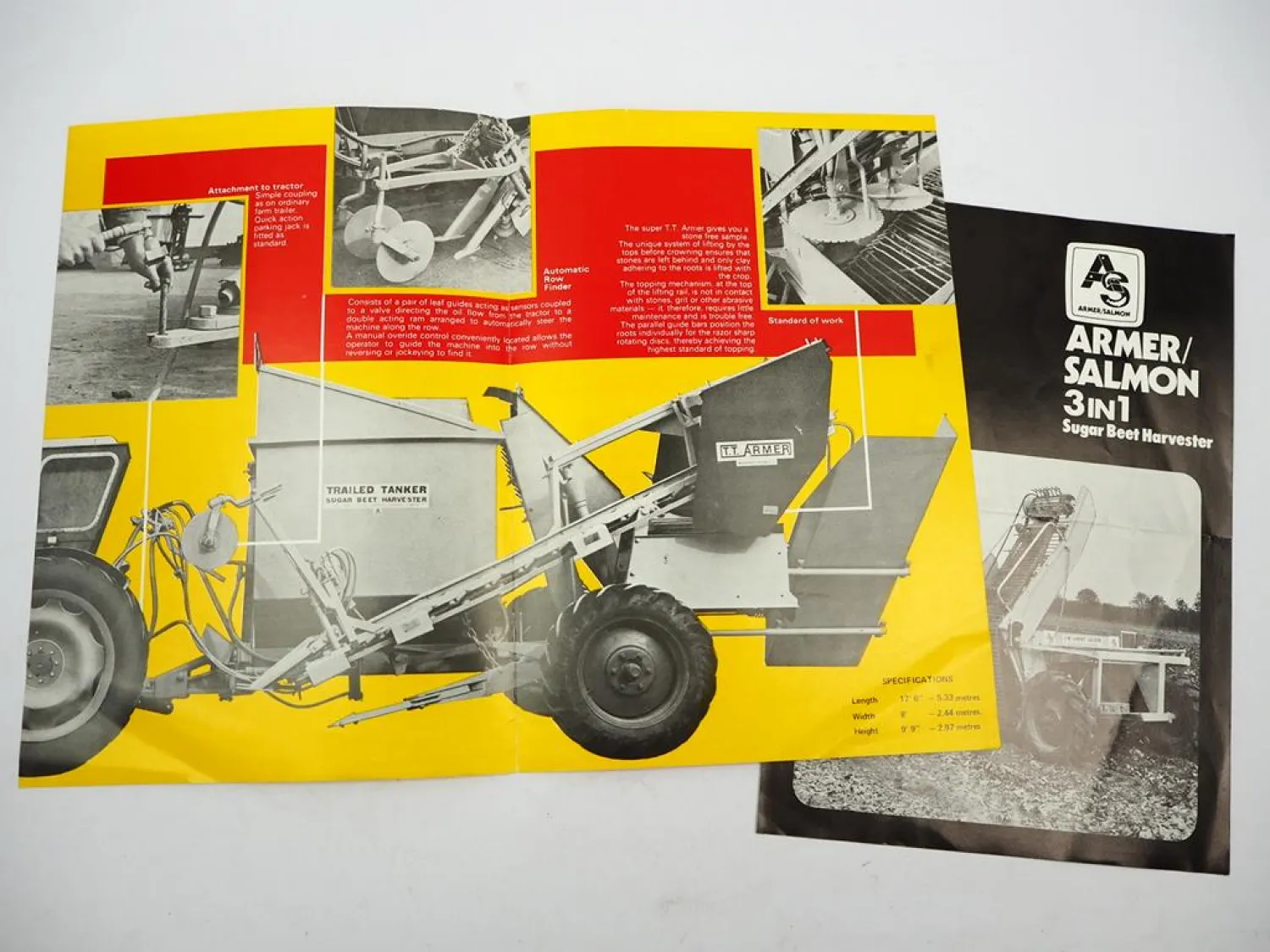 2x Original Prospekt Armer Salmon Sugar Beet Harvester Zuckerrübenernter 1975