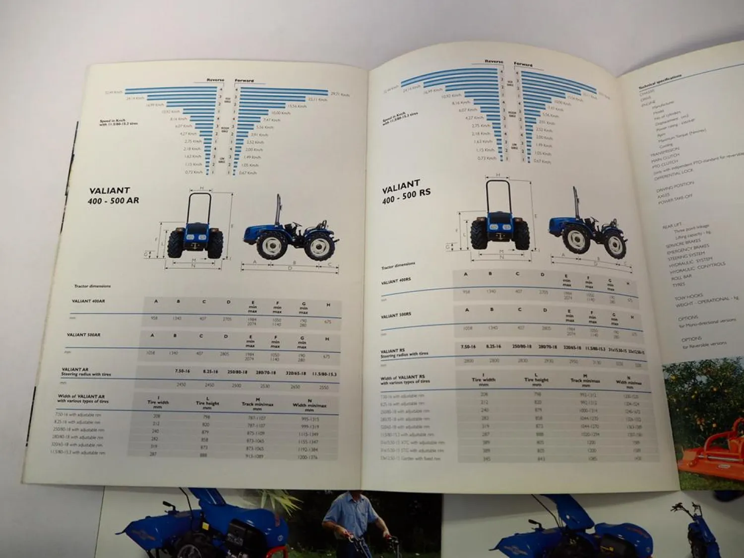 2x Original Prospekt BSC Valiant 400 500 Traktor 700 Einachser 2005/06