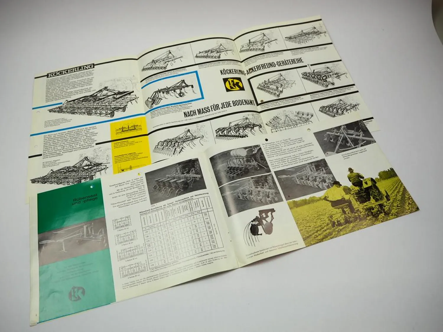 2x Original Prospekt Köckerling Super 63 Rübenhacke 1970er Jahre