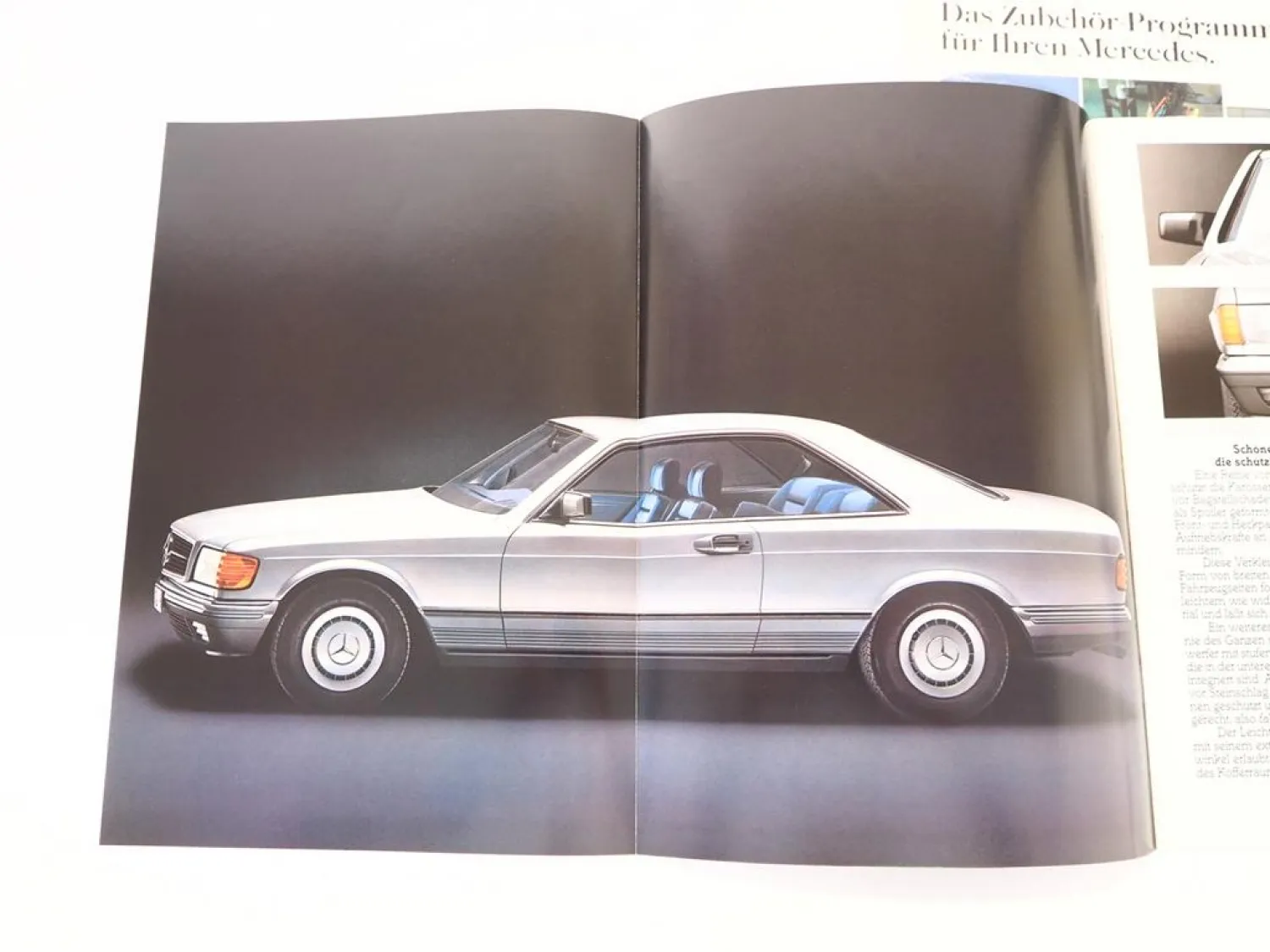 2x Original Prospekt Mercedes Benz 380 500 SEC + Zubehör-Programm 1984 W126