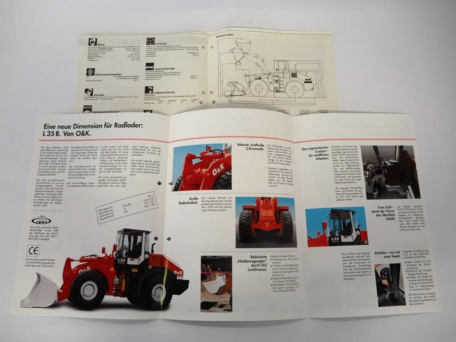2x Prospekt Orenstein & Koppel O&K L35B Radlader ca. 1995