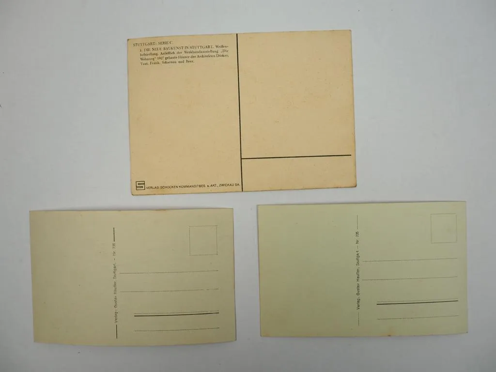 3 Foto AK Stuttgart Weissenhofsiedlung 1930er Jahre Baden-Württemberg