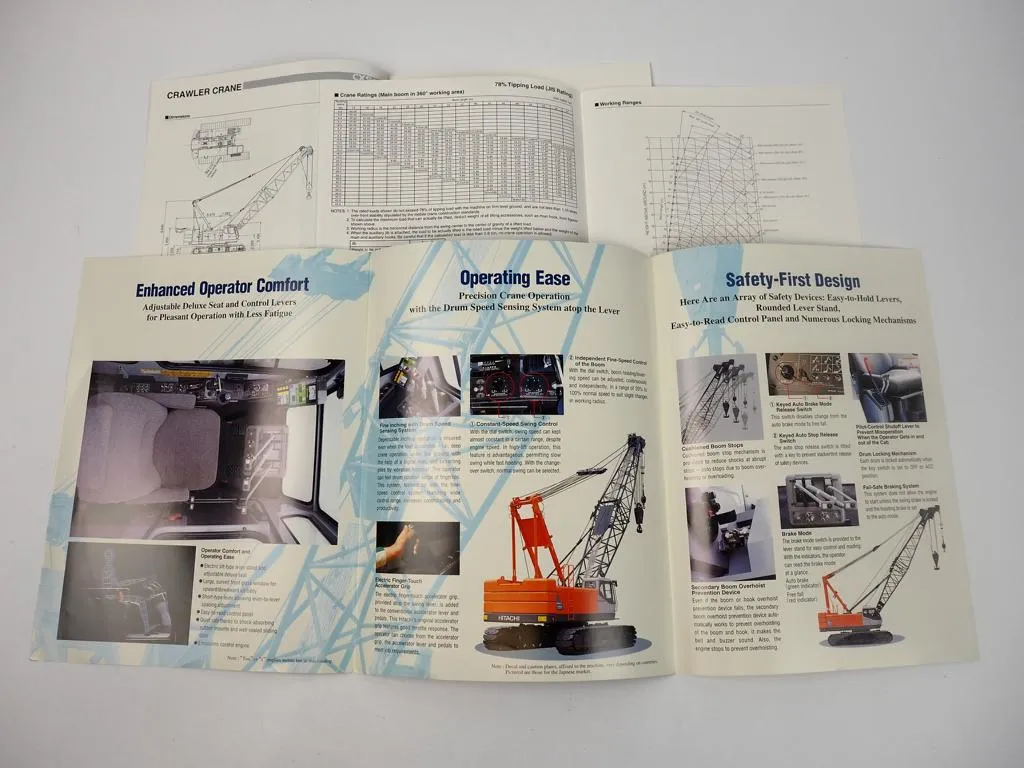 3 Prospekte Brochures Hitachi CX900 Raupenkran Hydraulic Crawler Crane 1999