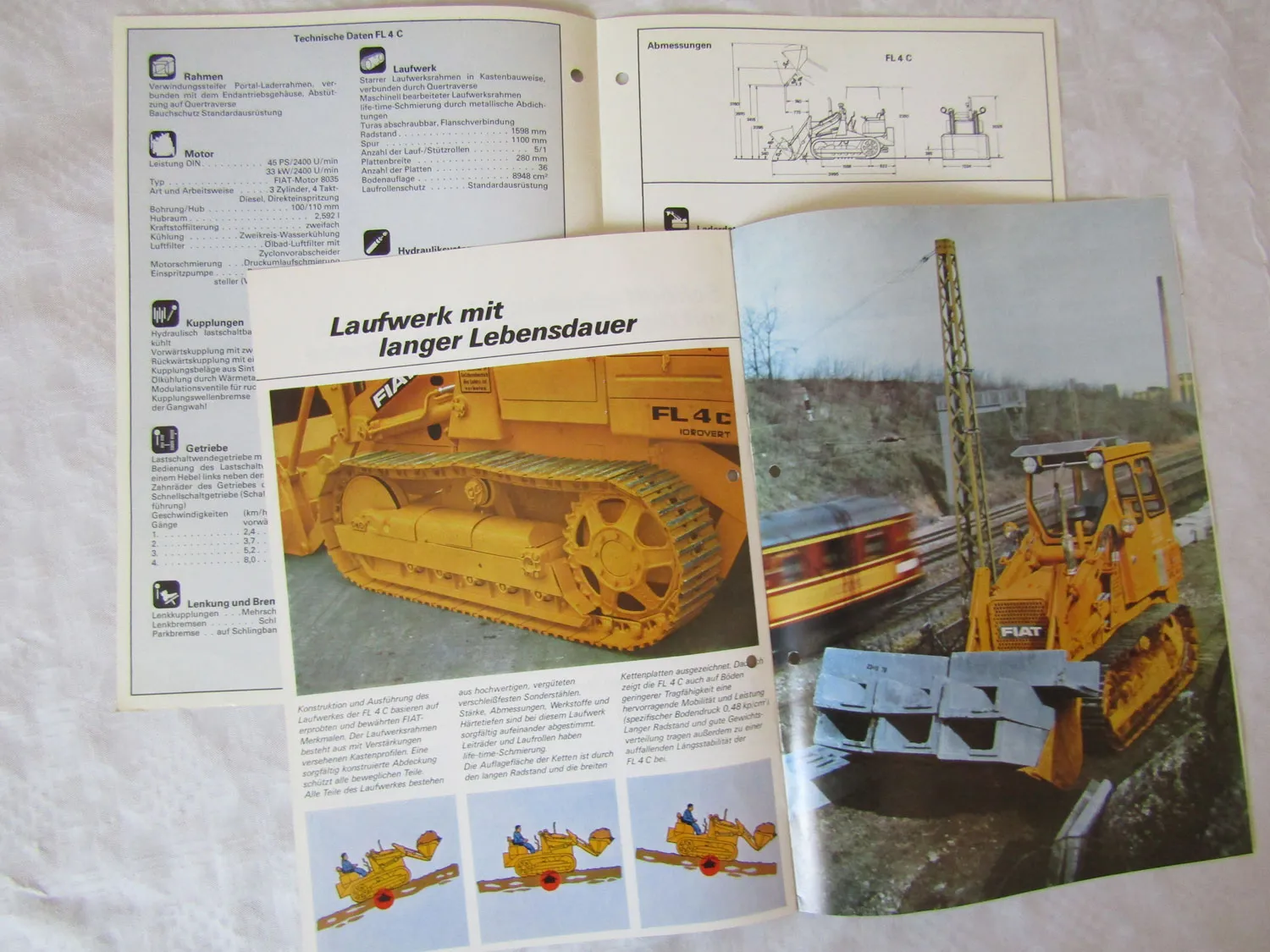 3 Prospekte Fiat-Allis Fiatallis FL4C Preislisten Angebot Verkaufsargumente 70er