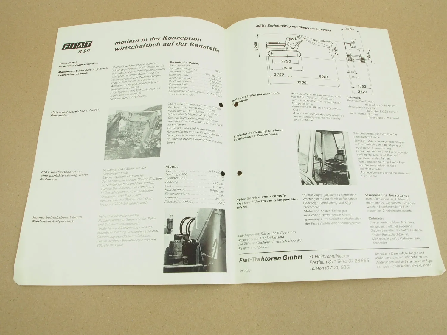 3 Prospekte Fiat Simit S70 S90 S105B Bagger