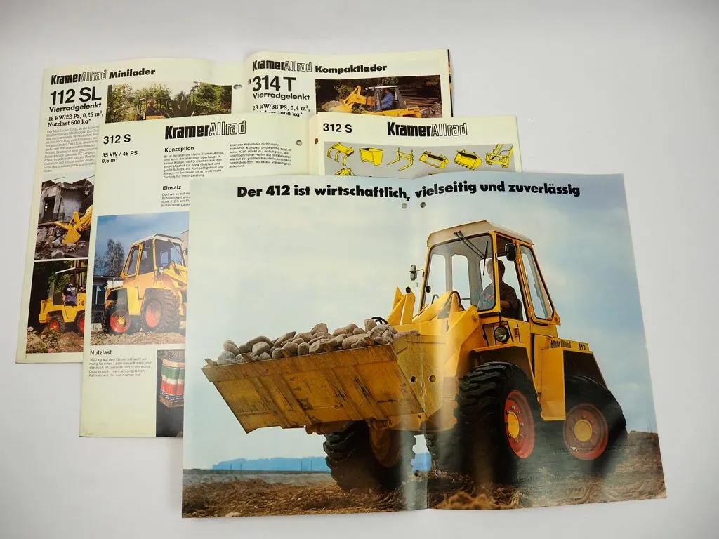 3 Prospekte Kramer Allrad 312 412 Schaufellader