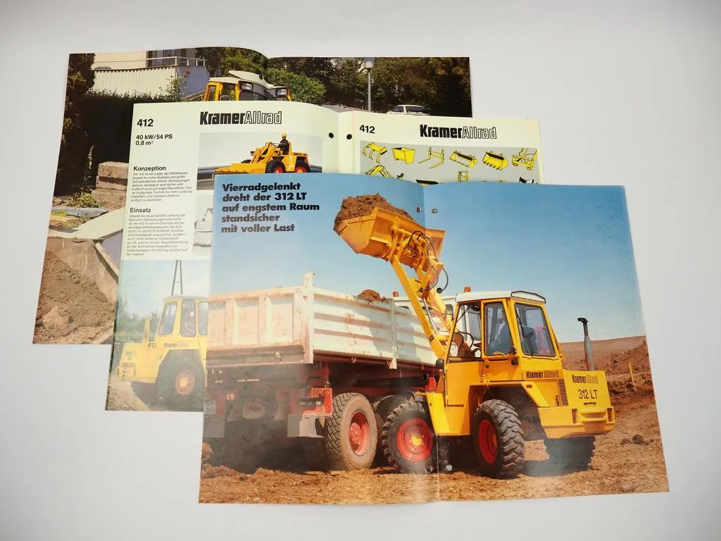 3 Prospekte Kramer Allrad 312 L LT 412 Schaufellader