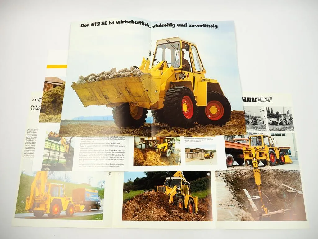 3 Prospekte Kramer Allrad 415 418 512SE Radlader Baggerlader