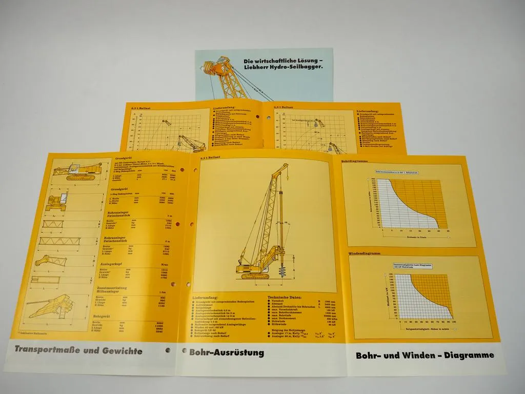 3 Prospekte Liebherr HS833HD Litronic Seilbagger LD22 1998