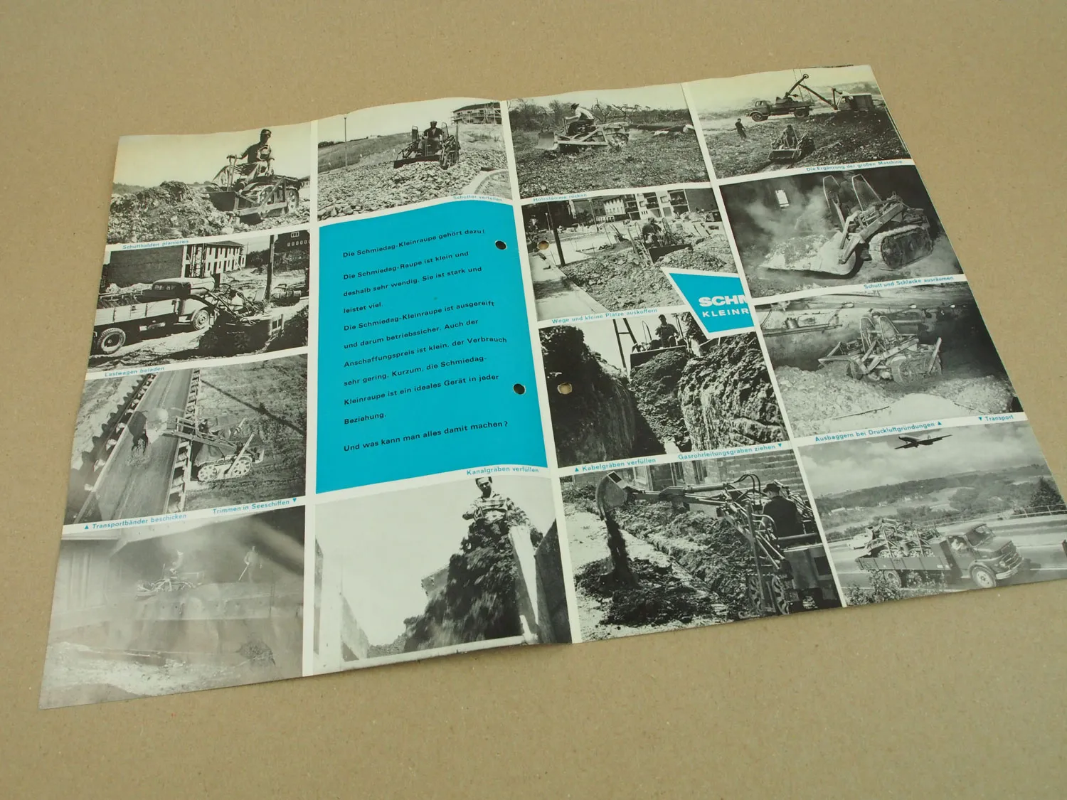3 Prospekte Schmiedag 600/20 600/22 600/40 Planierraupe Frontlader 1965/66