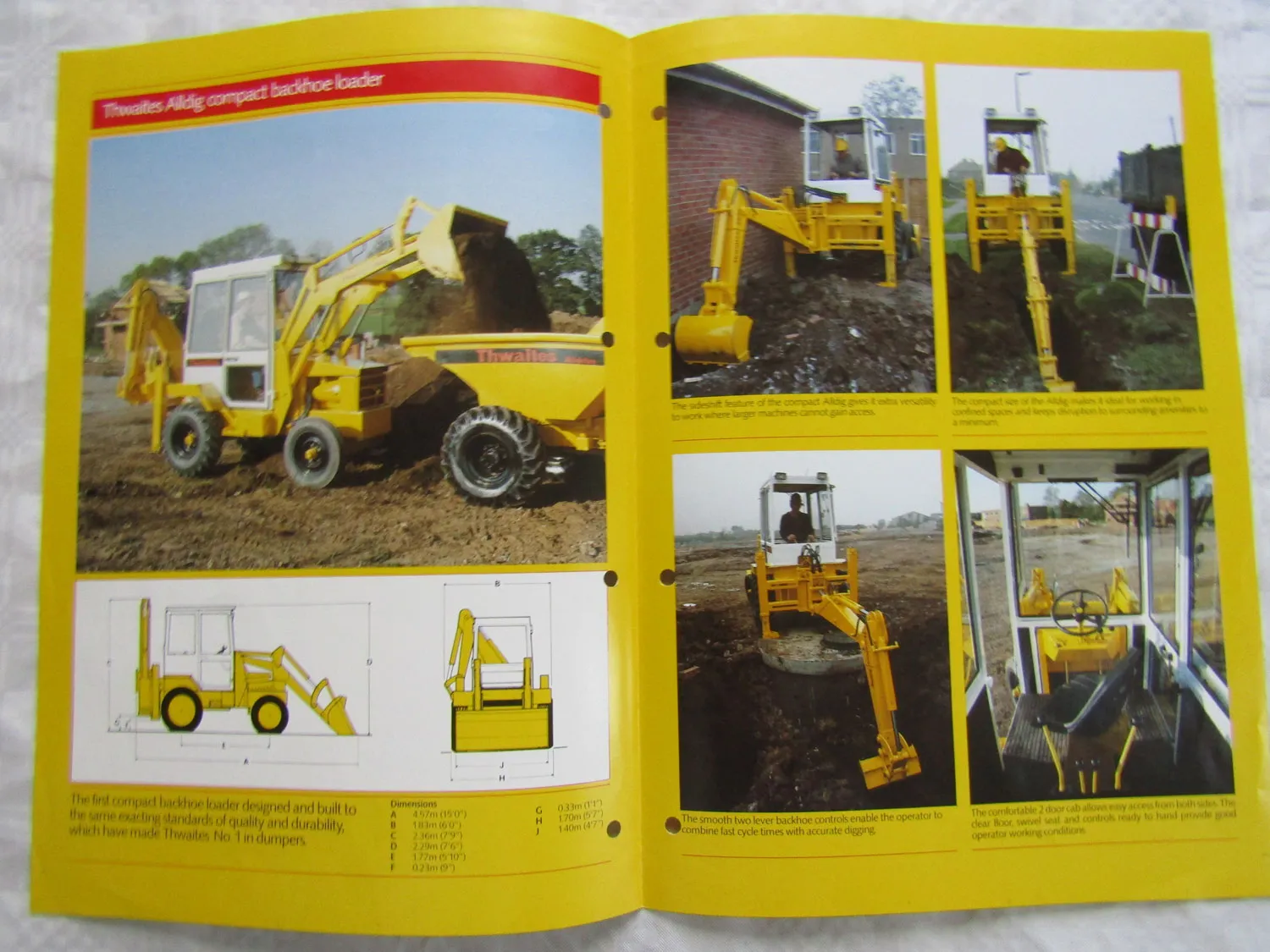 3 Prospekte Thwaites Alldig 100 4x4 Kompaktbaggerlader 87/90 Preisliste 1988/89