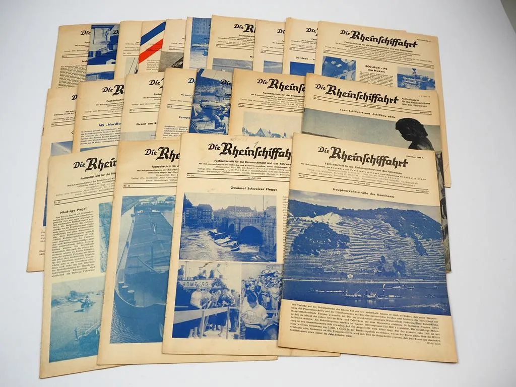 36x Zeitschrift Die Rheinschiffahrt 1956 bis 1963 Rhein Schiffahrt Binnenschiffer