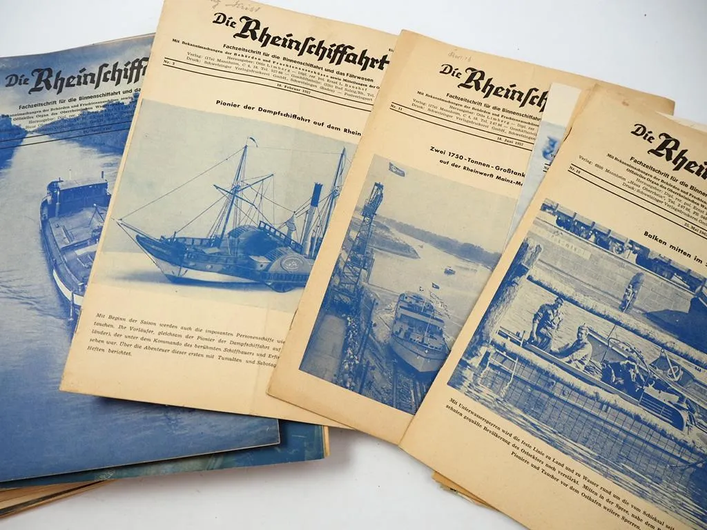 36x Zeitschrift Die Rheinschiffahrt 1956 bis 1963 Rhein Schiffahrt Binnenschiffer