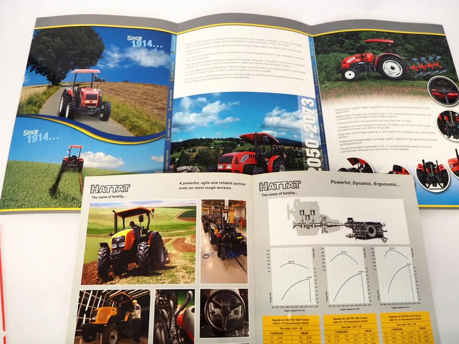 3x Original Prospekt Hattat Basak Tinaz Landtechnik Türkei ca. 1990/2000er Jahre