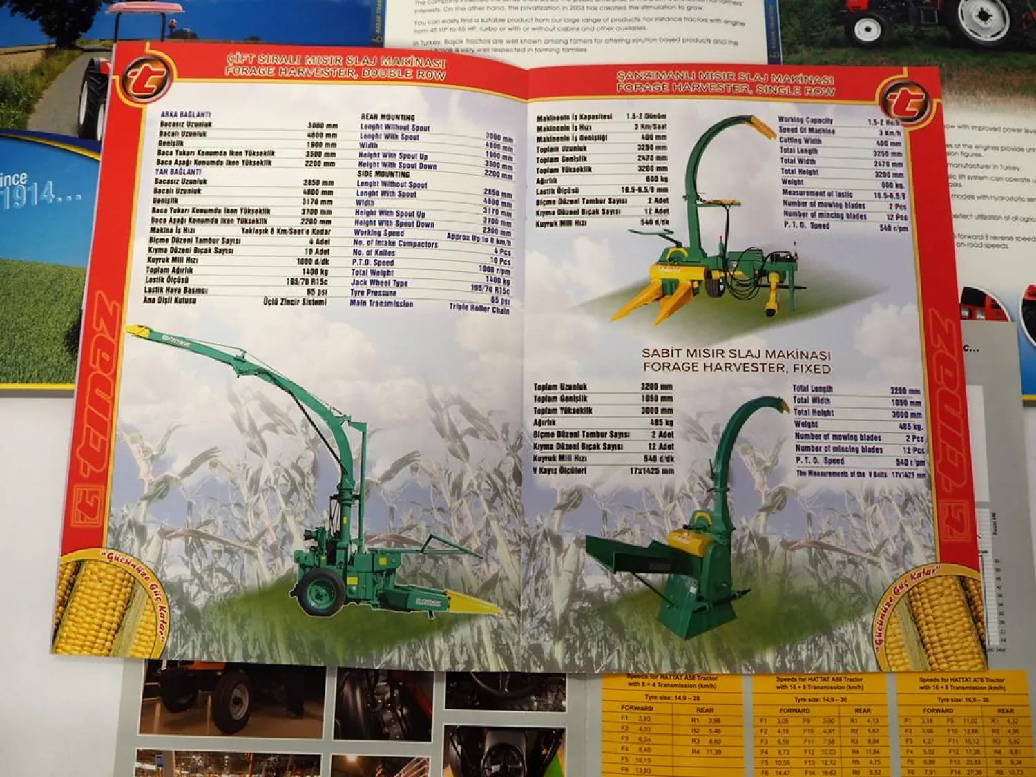 3x Original Prospekt Hattat Basak Tinaz Landtechnik Türkei ca. 1990/2000er Jahre