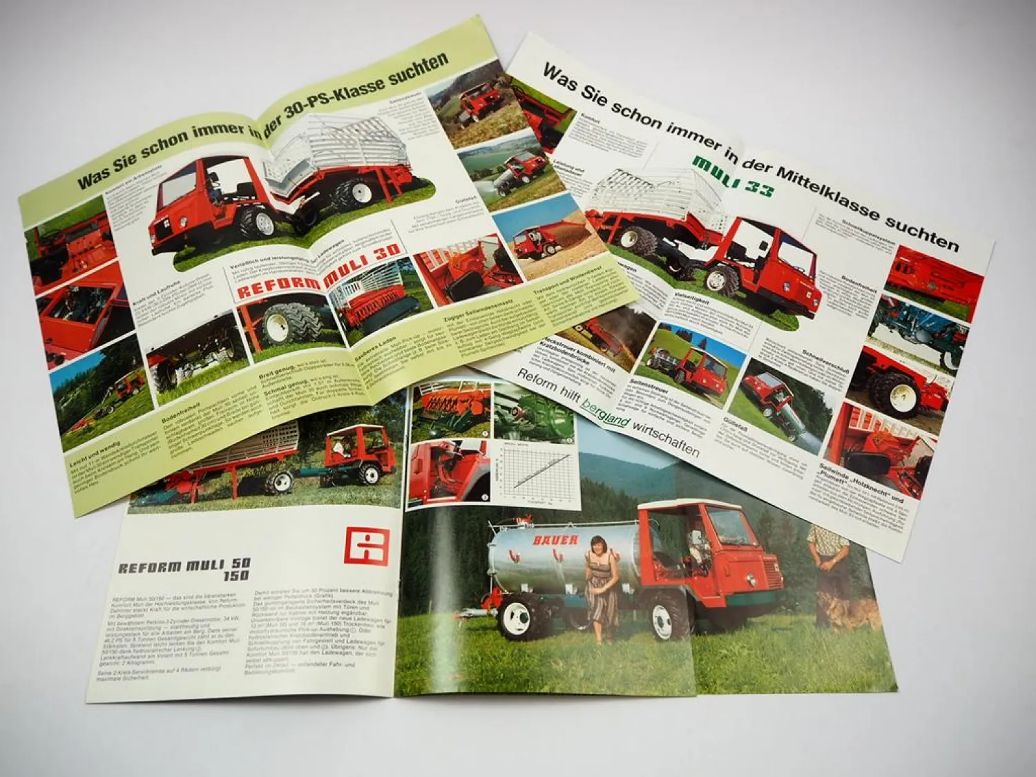 3x Original Prospekt Reform 30 33 50 150 Muli Universaltransporter Landtechnik