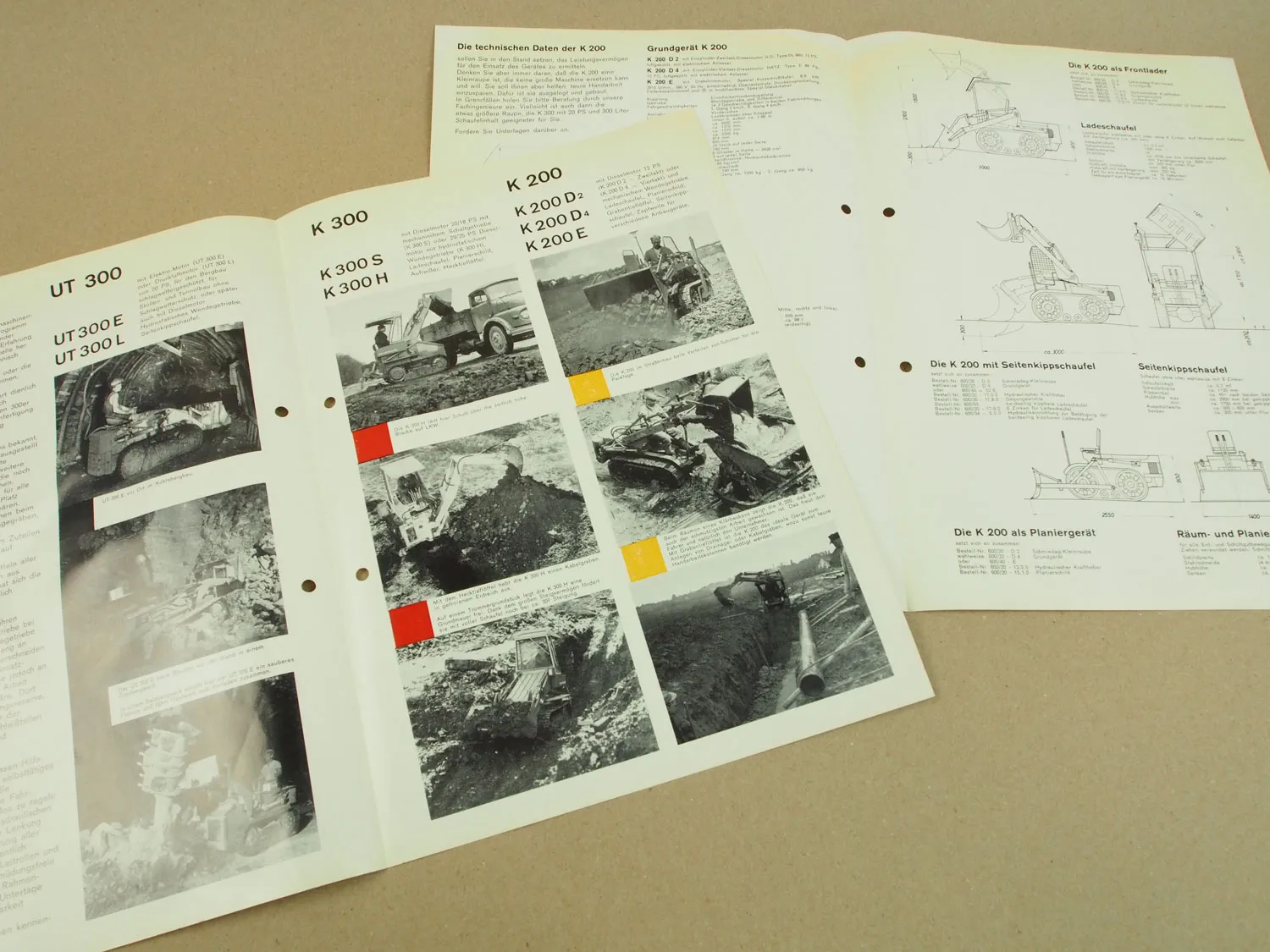 3x Technische Information Kundeninformation Schmiedag K300 K200 S H D E von 1966