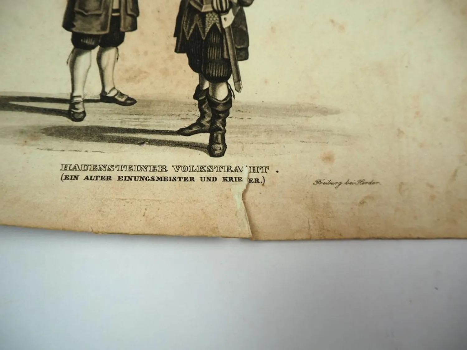 3x wohl Stahlstich Herder Freiburg Ortenberg Volkstrachten Markgraf Baden 1860