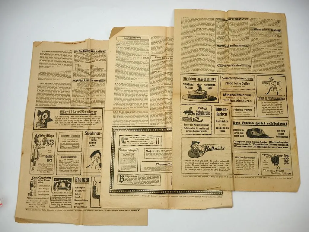 3x Zeitung Fachdrogistenblätter 1925/26 Germania Drogerie Georg Hammen Idar