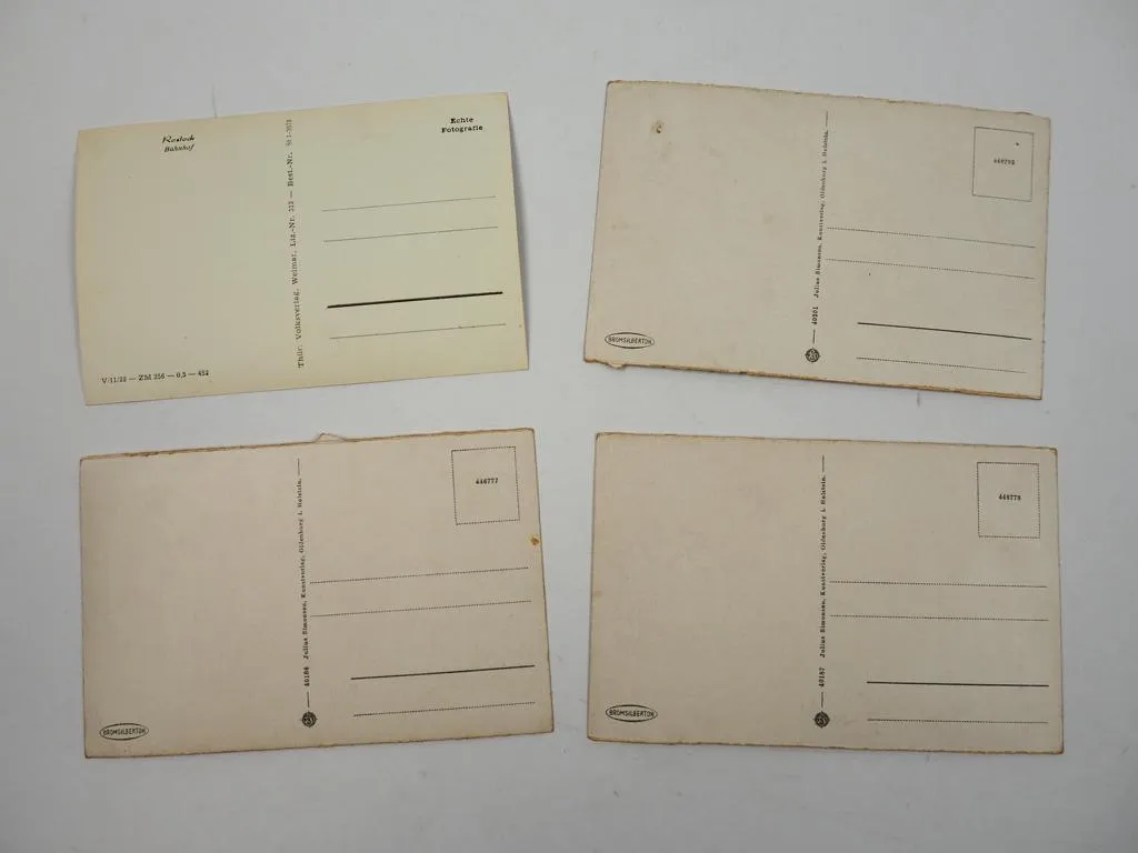 4 Foto AK Rostock ca. 1940/50 Jahre Mecklenburg Vorpommern