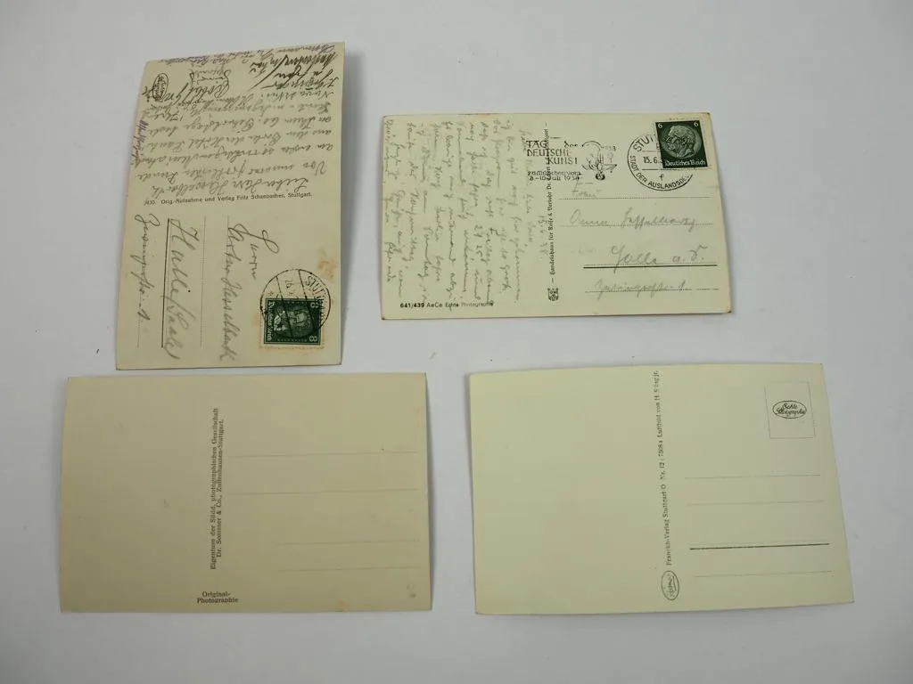 4 Foto AK Stuttgart Cannstatt Bärenschlößle 1938 Baden-Württemberg