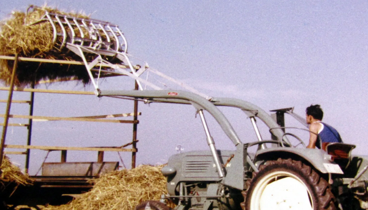 4 Foto MAN Dieselschlepper Traktor Baas Frontlader ca 1960 Original