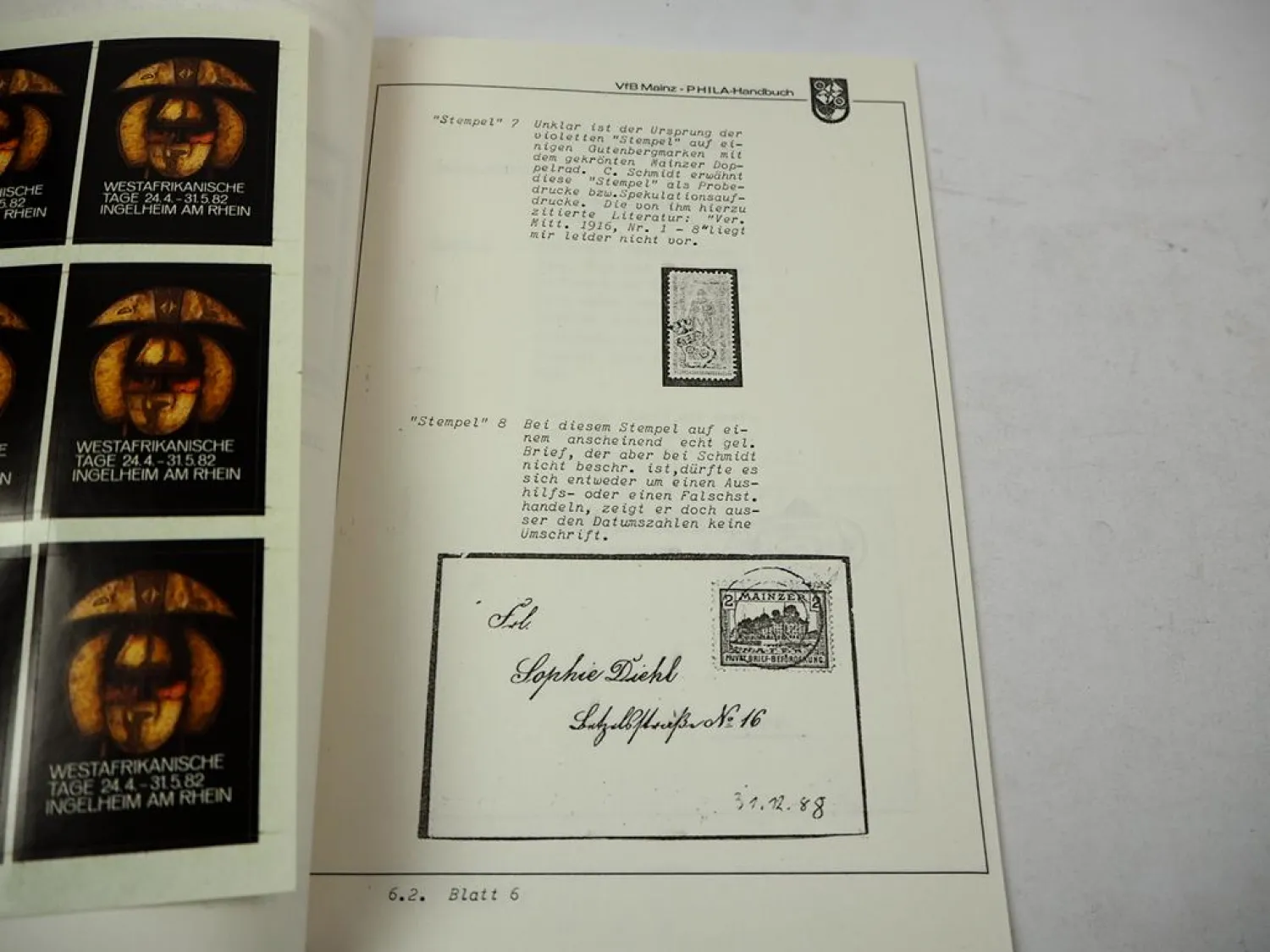 4 Hefte Postgeschichte Philatelie Mainz Privatpost Bahnpost Inflation