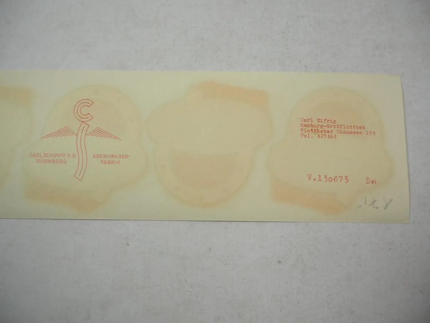 4 Original Abziehbild Penn O Lene Motorenöl 1920/30er Hauptmann Volckmar Hamburg