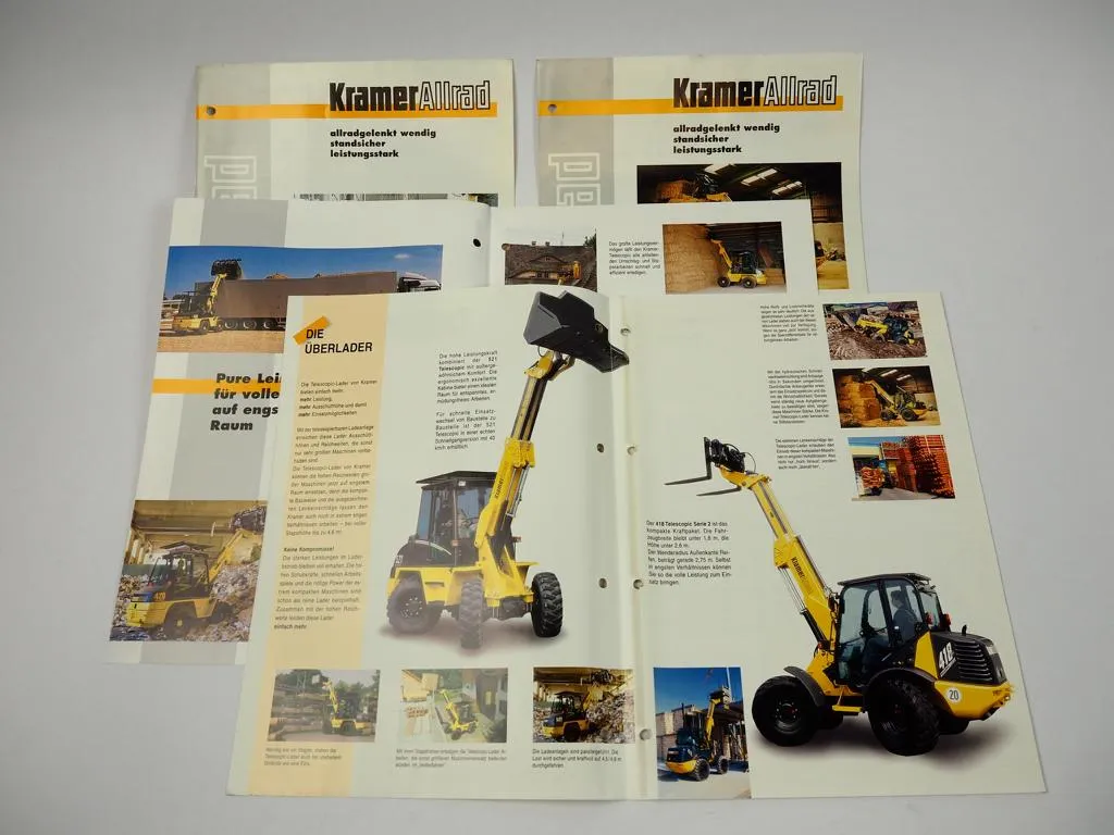 4 Prospekte Kramer Allrad 120 420 418 521 Telescopic Radlader 1998