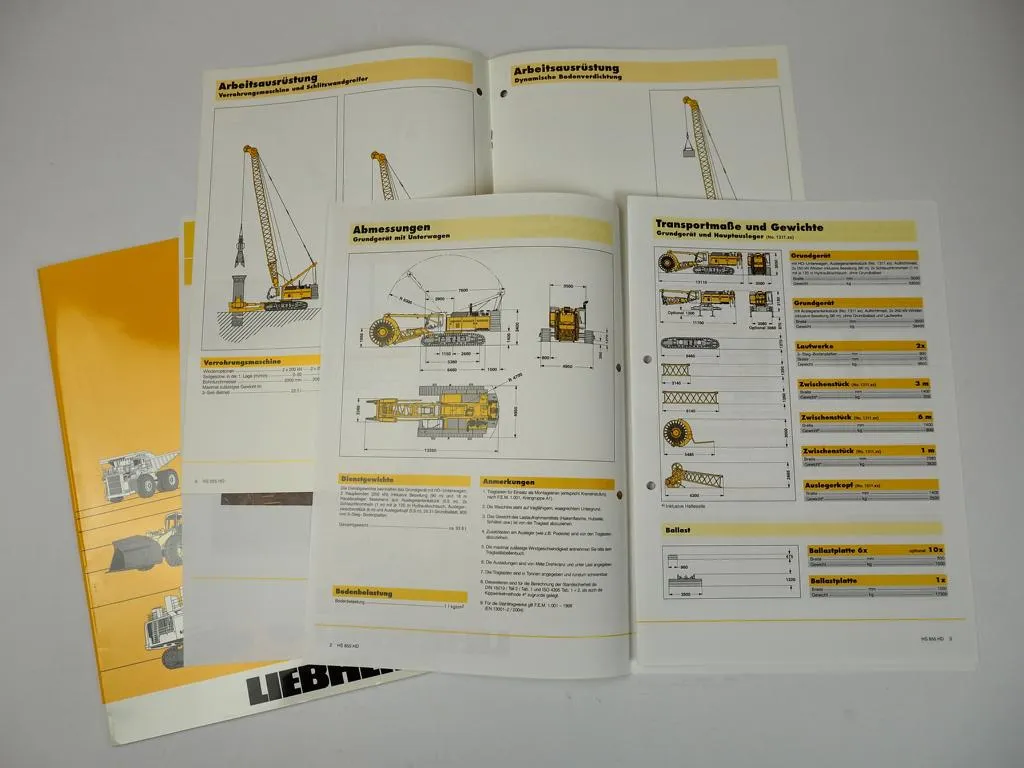 4 Prospekte Liebherr HS855HD Litronic Hydro-Seilbagger Einsatzbericht 2006