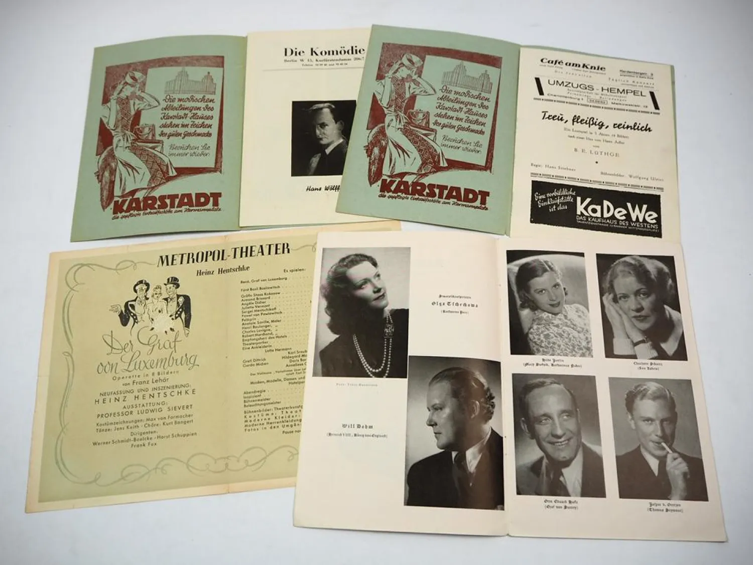 4 Stück Theater Programm Berlin Kurfürstendamm Admirals-Palast ca. 1940