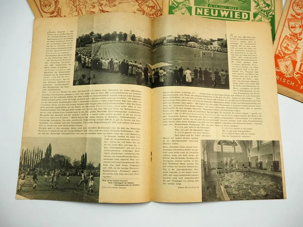 4x Festzeitung 2. Mitteldeutsches Landesturnfest Neuwied 1952 LTV Mittelrhein eV