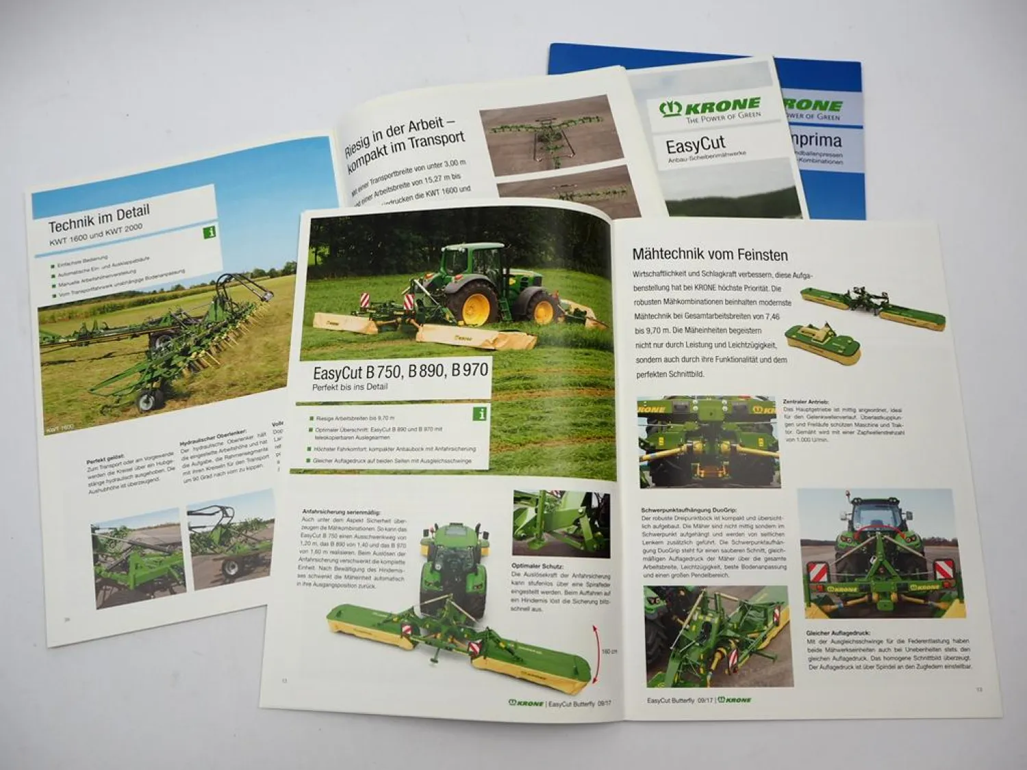 4x Original Prospekt Krone Landtechnik Mähwerk Zettwender Presse 2015 bis 2018