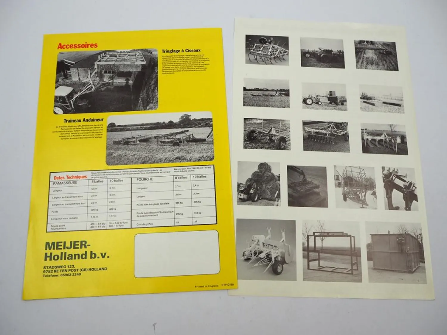 4x Original Prospekt Meijer Holland Landtechnik 1970/80er Jahre