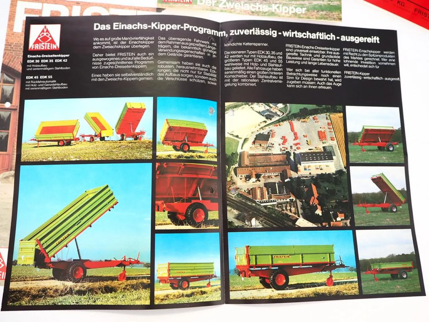 4x Original Prospekt Preisliste Fristein Landtechnik Fritrac Kippanhänger 1980er