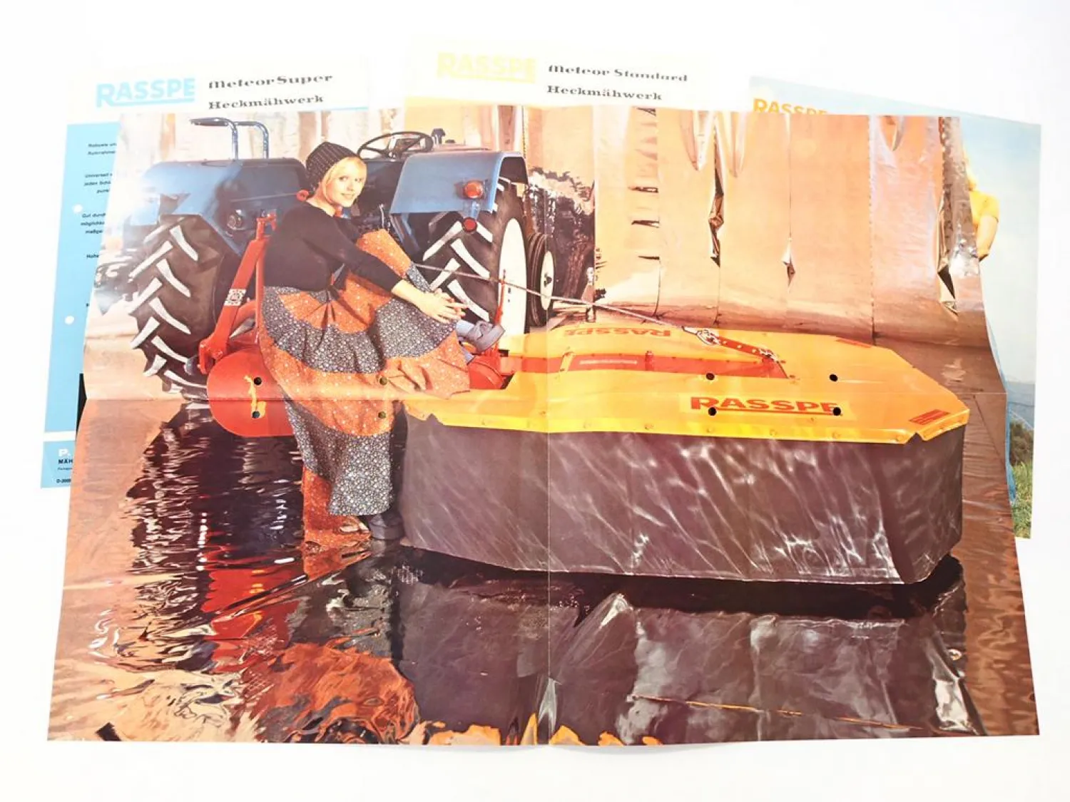 4x Original Prospekt Rasspe Landtechnik 1960/70er Jahre Mähwerke