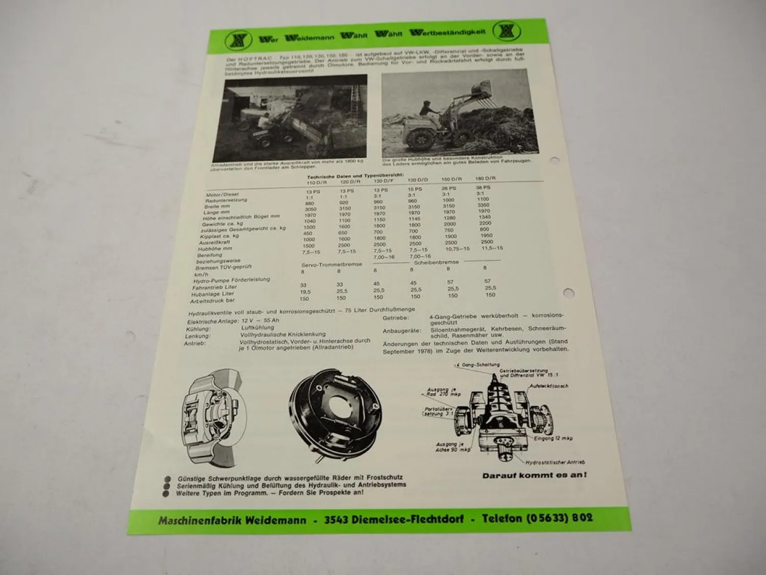 4x Original Prospekte Weidemann Hoftrac Zubehör Preise Landtechnik