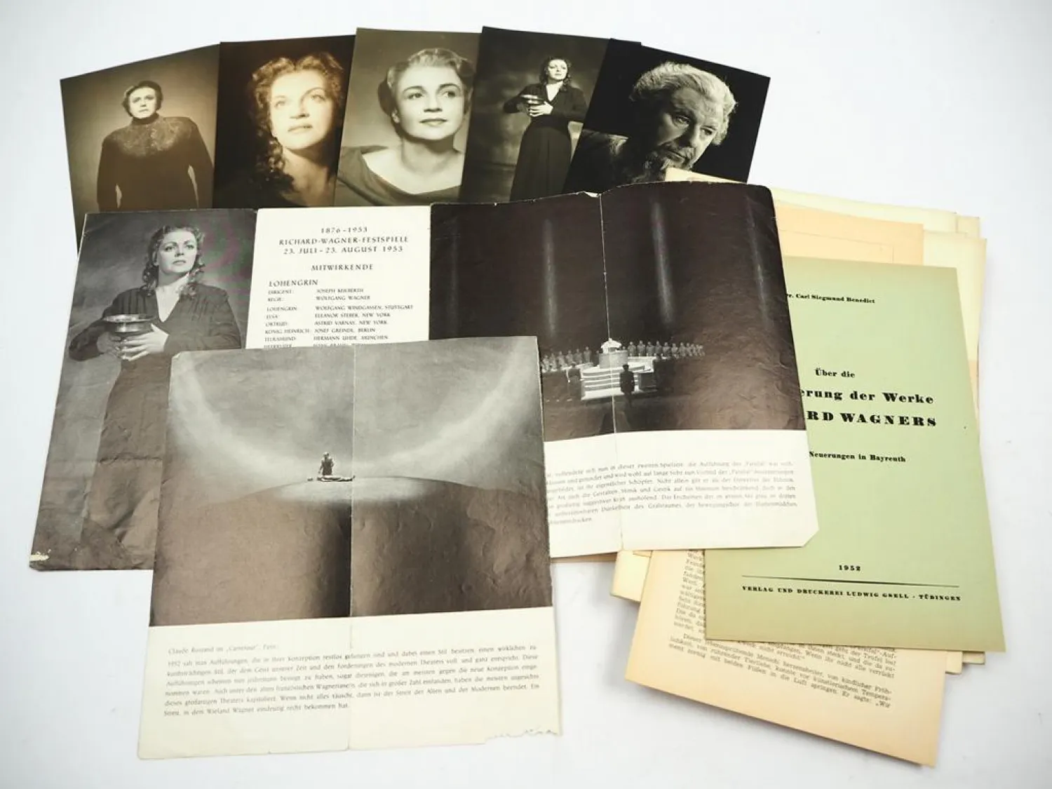 4x Programmheft Bayreuther Festspiele 1953/54 Postkarten Flyer