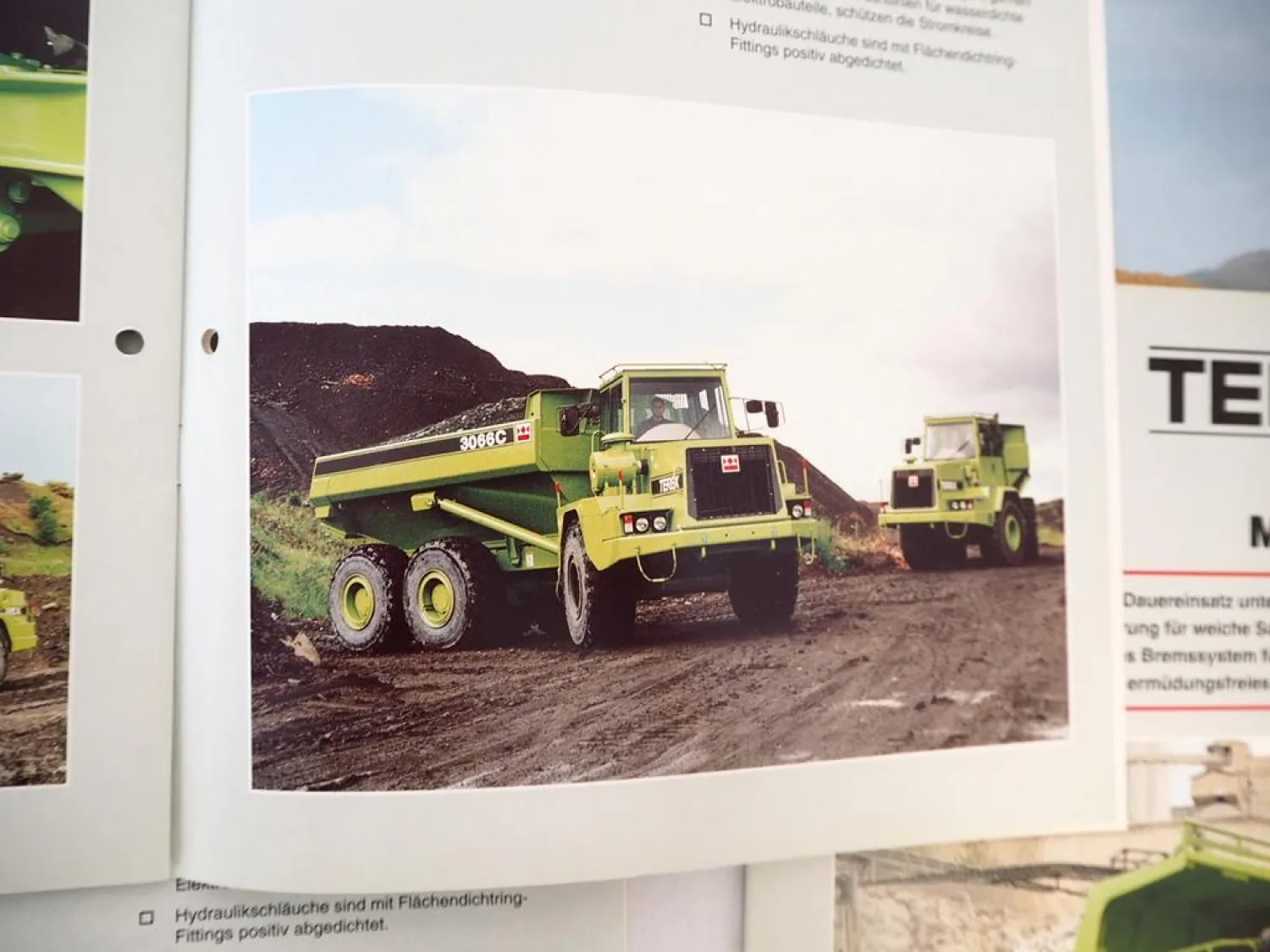 4x Prospekt Terex 2566 3066 3360 4066 C Muldenkipper 1995/96