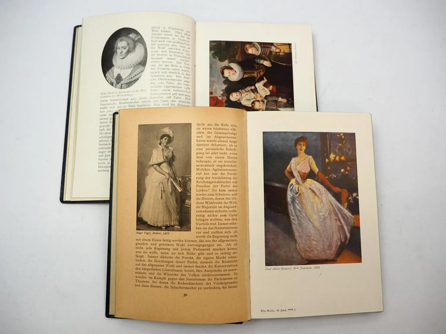 5 Bücher der Reihe Die Mode im 17. / 19. Jahrhundert Ausgabe 1905 bis 1919
