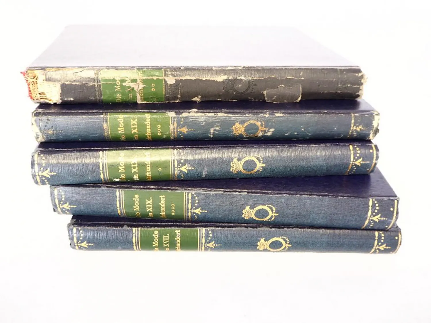 5 Bücher der Reihe Die Mode im 17. / 19. Jahrhundert Ausgabe 1905 bis 1919