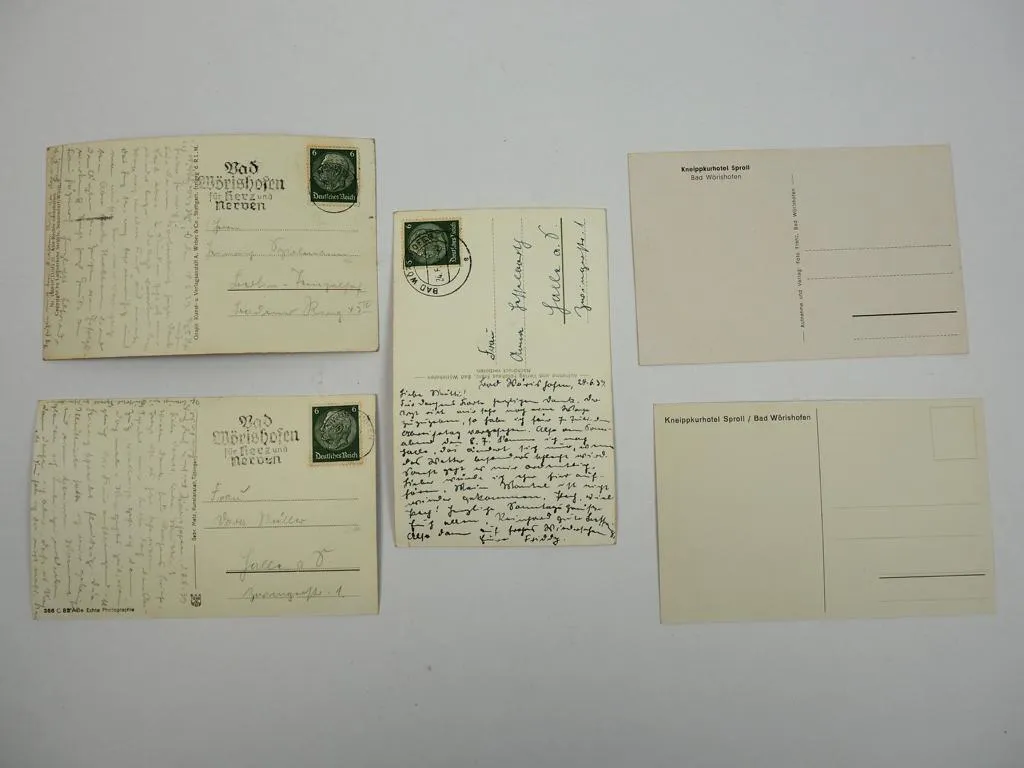 5 Foto AK Bad Wörishofen Kneippkurhotel Sproll 1939 Bayern