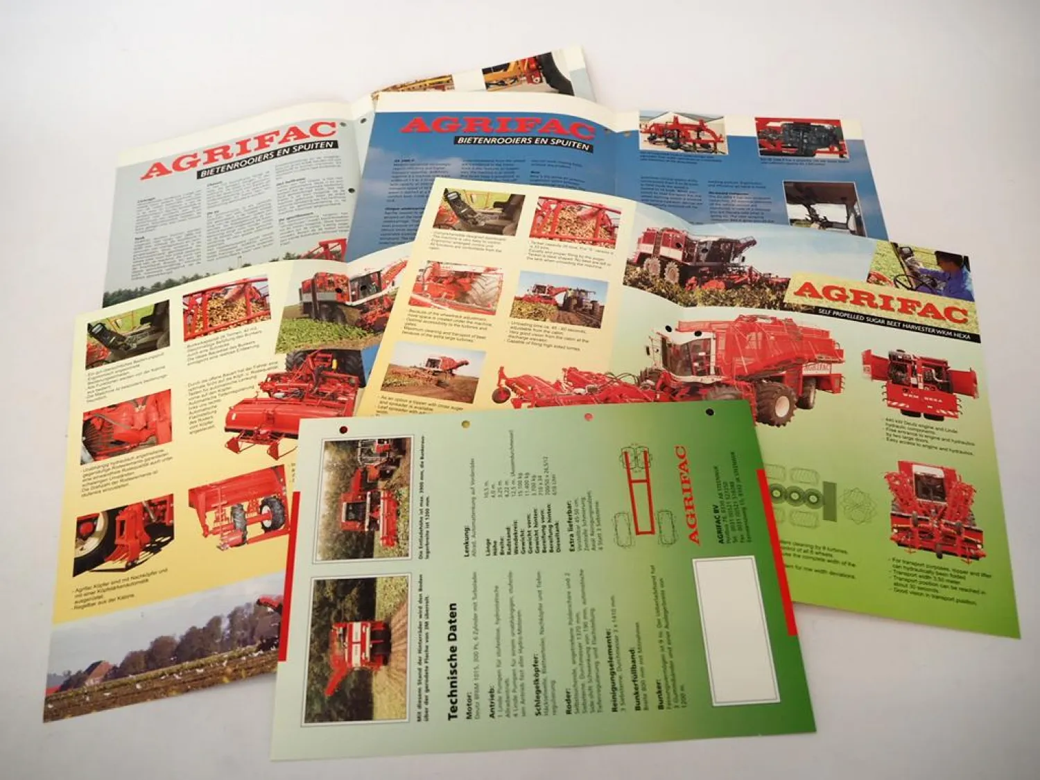 5 Original Prospekte Agrifac & WKM Landtechnik – Rübenroder & Feldspritzen