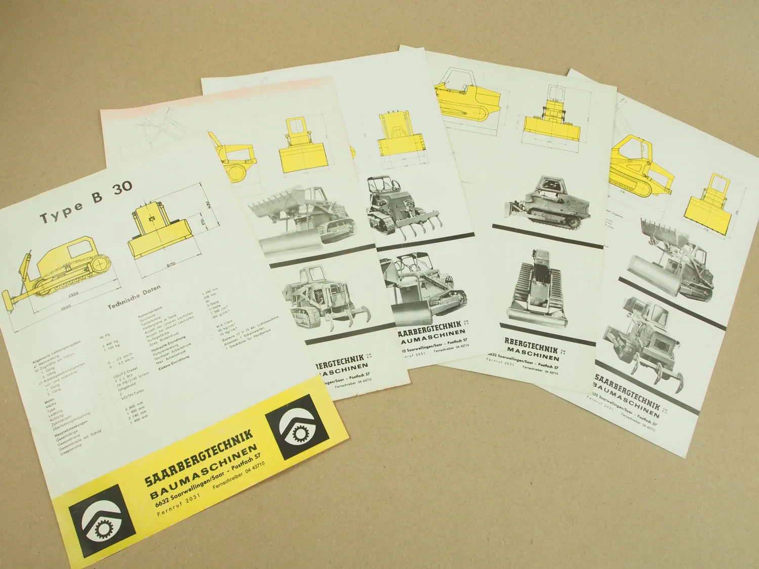 5 Prospekte Bergtechnik BL30 BR40 BL40 B30 und BL60 Raupen