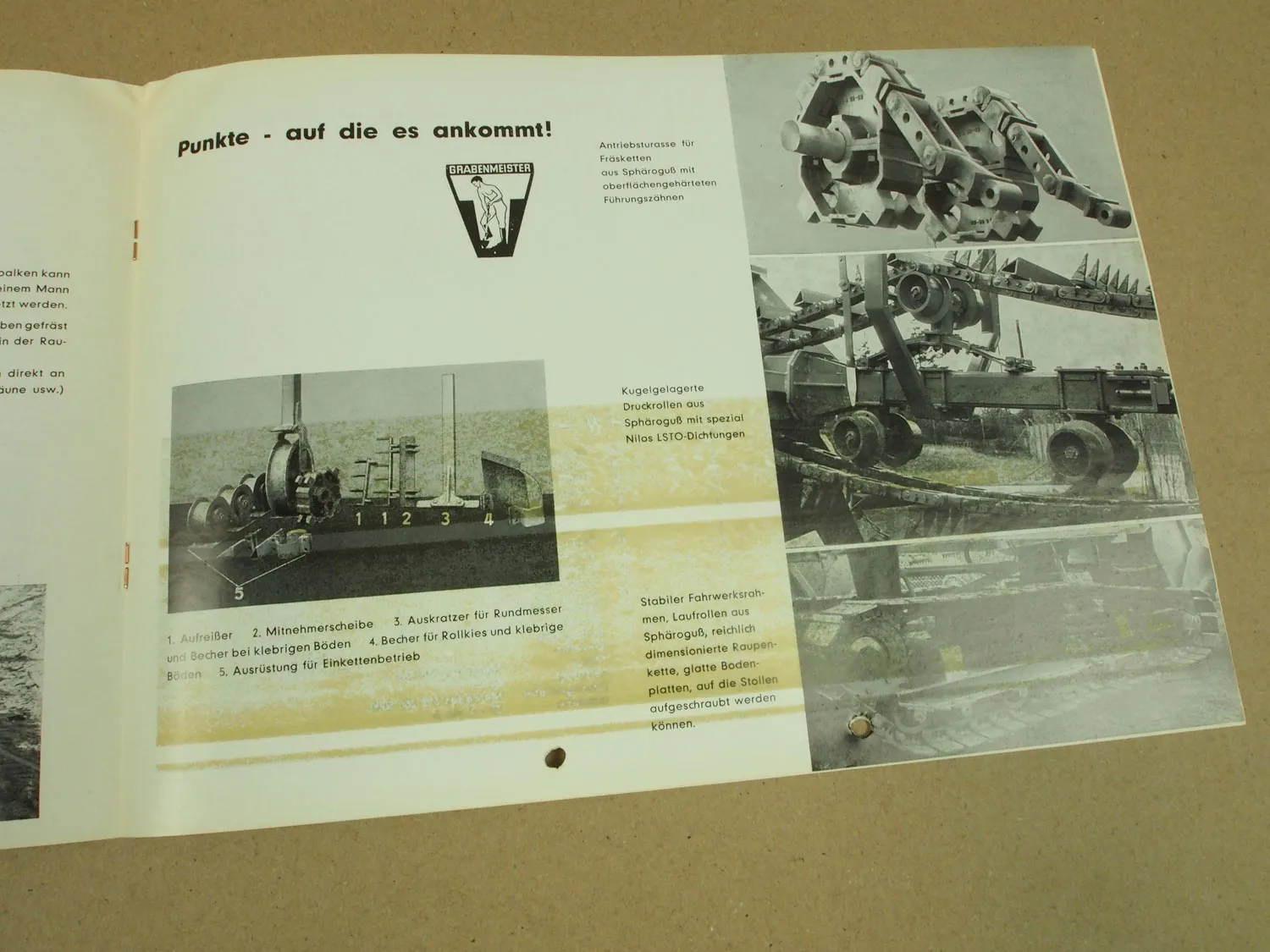 5 Prospekte Grabenmeister D 350 600 800 GM1 mini GM3 Grabenteufel HL