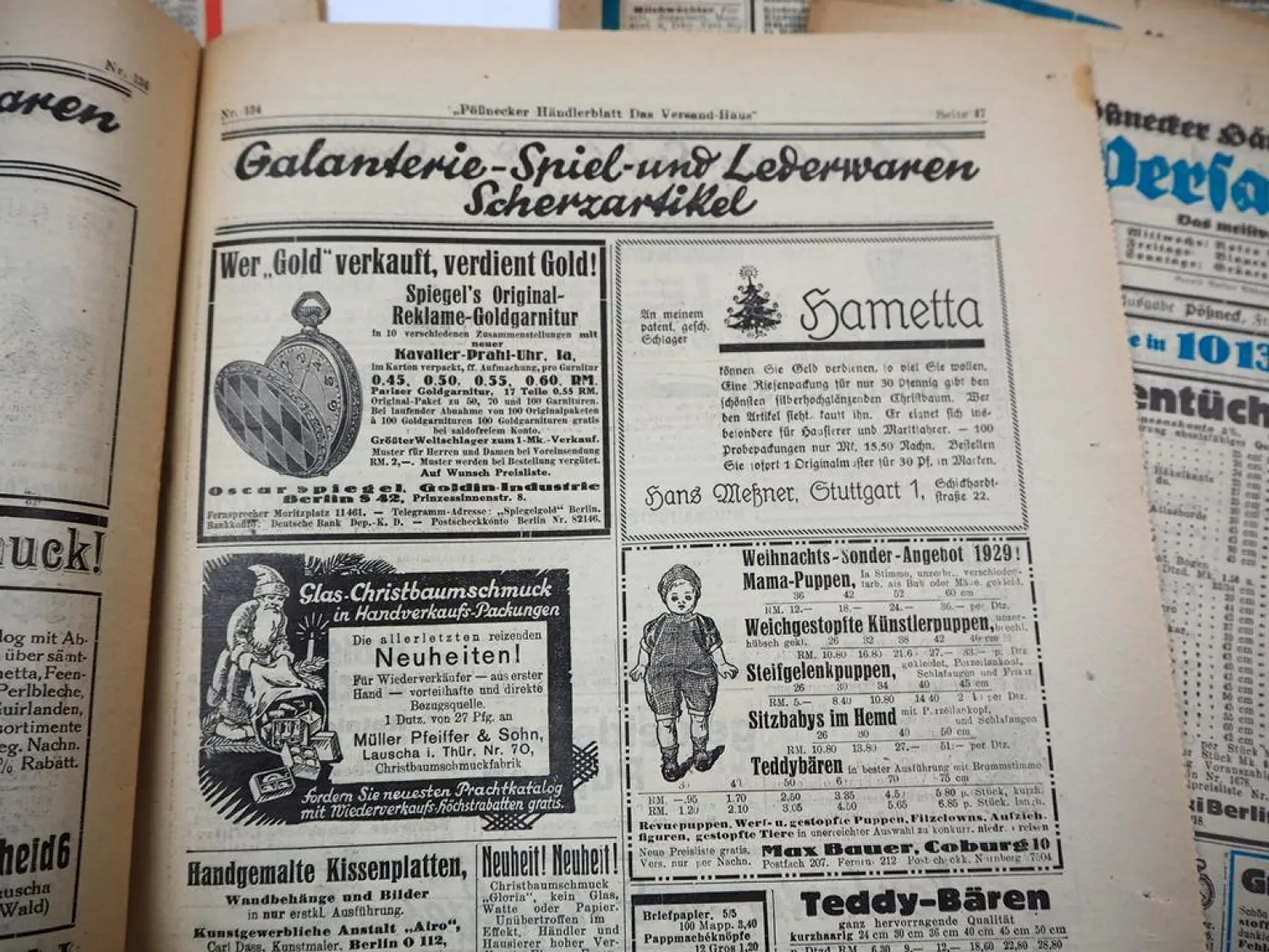 5x Original Pößnecker Händlerblatt Das Versand-Haus 1929 Werbezeitschrift