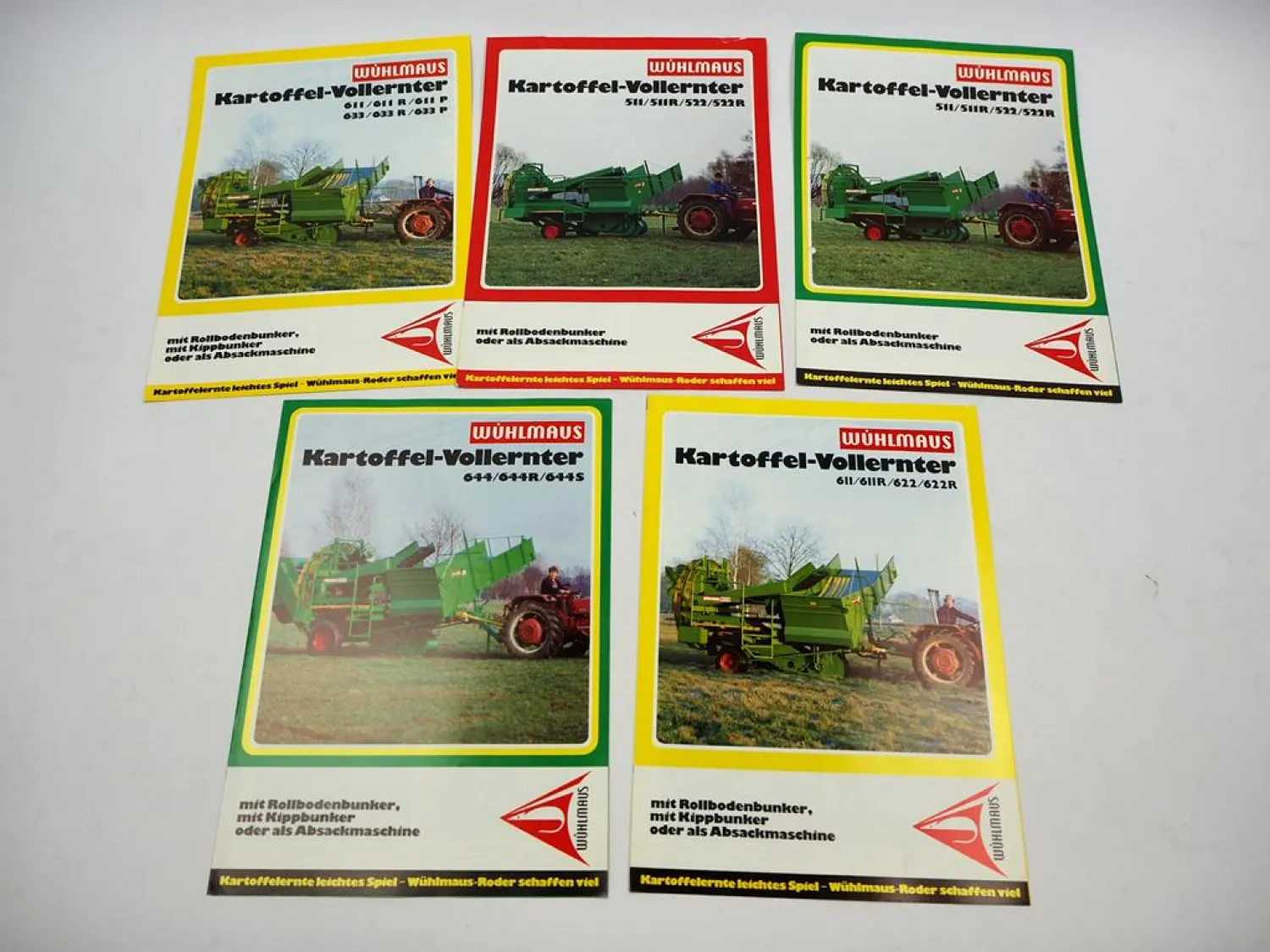 5x Original Prospekt Niewöhner Wühlmaus Kartoffel Vollernter 1970/80er Jahre