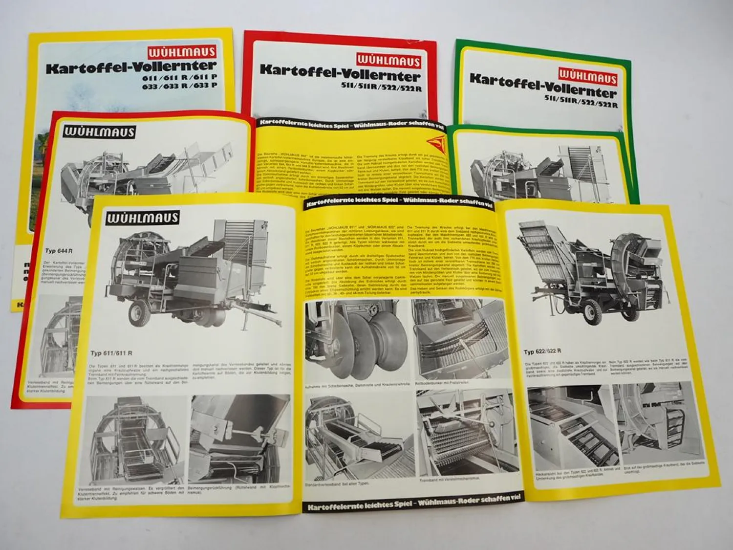 5x Original Prospekt Niewöhner Wühlmaus Kartoffel Vollernter 1970/80er Jahre